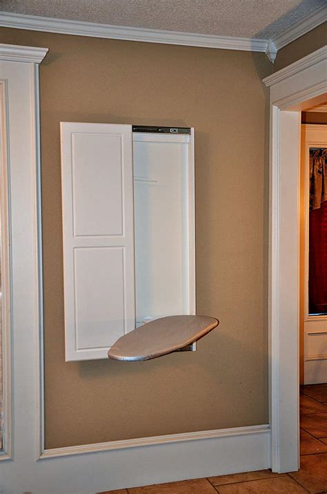 built in the wall ironing board with electrical box|wall mounted folding ironing board.